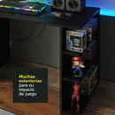 Escritorio Gamer Madesa 9414 Para Pc Y Consola Color Negro