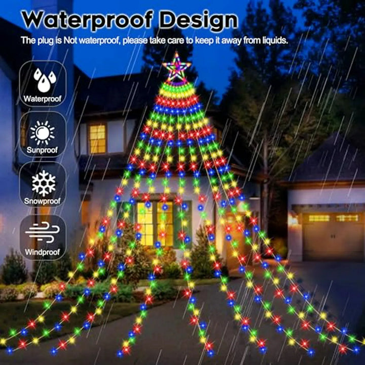 Luces Led Estrella Para Decoración Navideña Exterior 350 Led