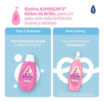 Spray Para Desenredar Johnson Gotas De Brillo 200 Ml