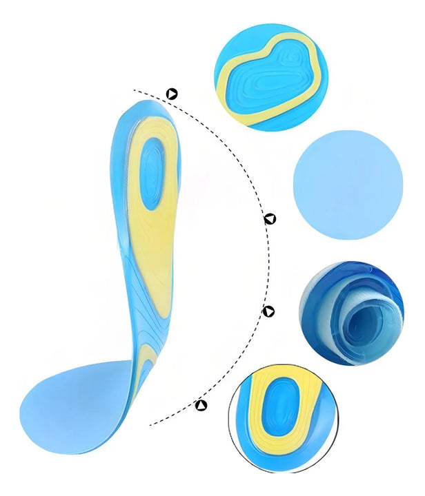 Plantillas Gel Activo Ortopedicas Comodidad Pies Zapatos Mnr Hombre