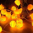 Guirnalda 10 Led Calabazas Extensión Halloween 2mt Pilas Aa