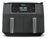Airfryer Freidora De Aire Ninja 7.6 Litros 2 Canastas Nueva Gris