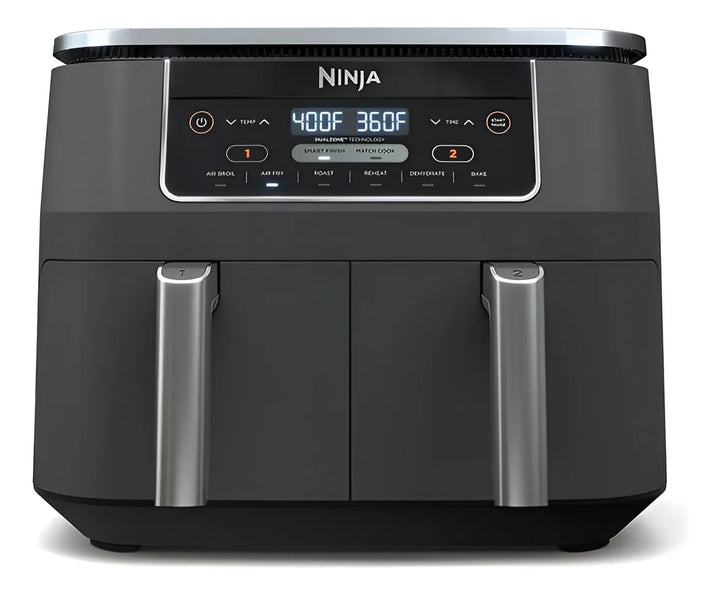 Airfryer Freidora De Aire Ninja 7.6 Litros 2 Canastas Nueva Gris