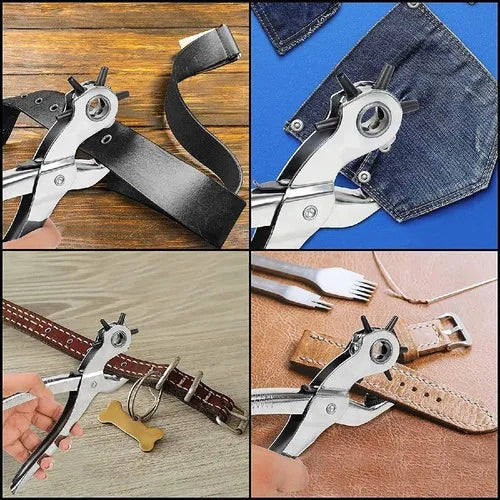 Alicate Perforador Saca Bocado Remache Cuero Ojal Multiuso