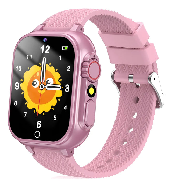 Reloj Inteligente Para Niños Con 16 Juegos Smartwatch Rosa Negro