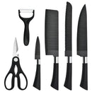 Juego De Cuchillos De Chef De Cocina De 6 Piezas Color Negro