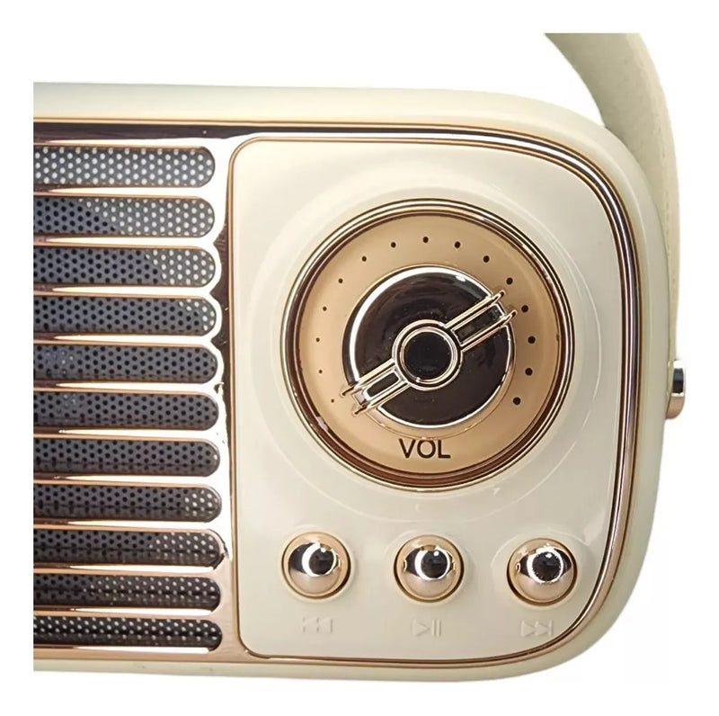 Parlante Bluetooth Radio Fm Vintage Recargable 5v Lector Usb Rojo, Verde, Beige