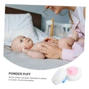 Kit De 4 Pufs De Maquillaje Y Talco Para Bebés Con Soporte D