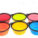 Plato De Goma Plegable Portátil De Mascotas Perro Y Gato Color Rosa