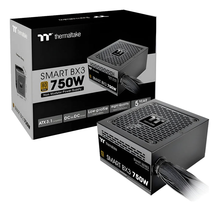Fuente De Poder Thermaltake 750w 80+plus Bronze Bx3 Black