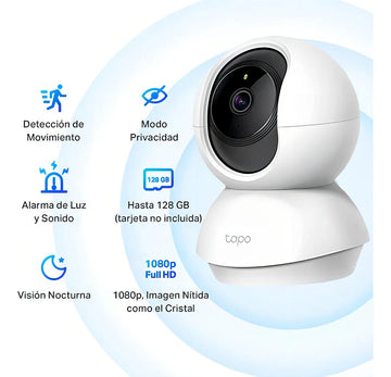 Cámara de seguridad TP-Link Tapo C200 V1 Tapo Smart con resolución 2MP visión nocturna incluida color blanco