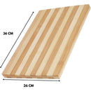 Tabla Para Picar En Madera Bambu Natural Mediana Con Surcos