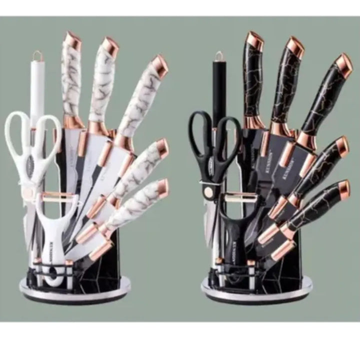 Set De Cuchillos Marmolizados