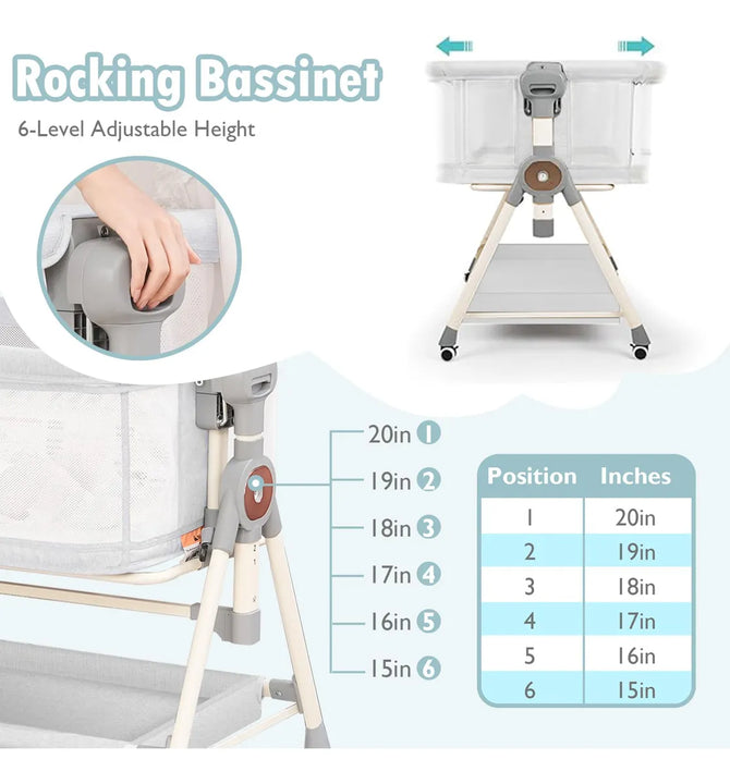 Meichyun Cuna Mecedora Para Bebe, Moises De Noche Para Bebe,