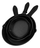 Juego De Sartenes De Hierro Fundido Presazonado De 3 Piezas