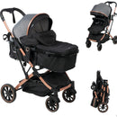 Coche Moises Compacto Ebaby Shiro Color Gris