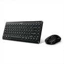 Combo Mini Teclado Y Mouse Portatil Inalambrico Q8000 Genius Color del teclado Negro