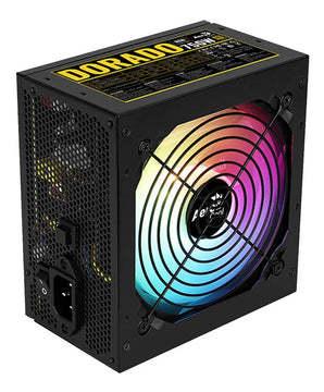 Fuente De Poder Gamer Aerocool Dorado 750w 80 Gold Argb Color Negro
