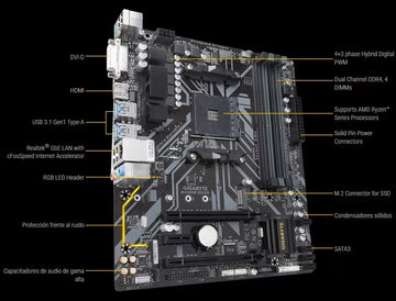 Combo Board B450m Procesador Amd Ryzen 7 5700g Pc