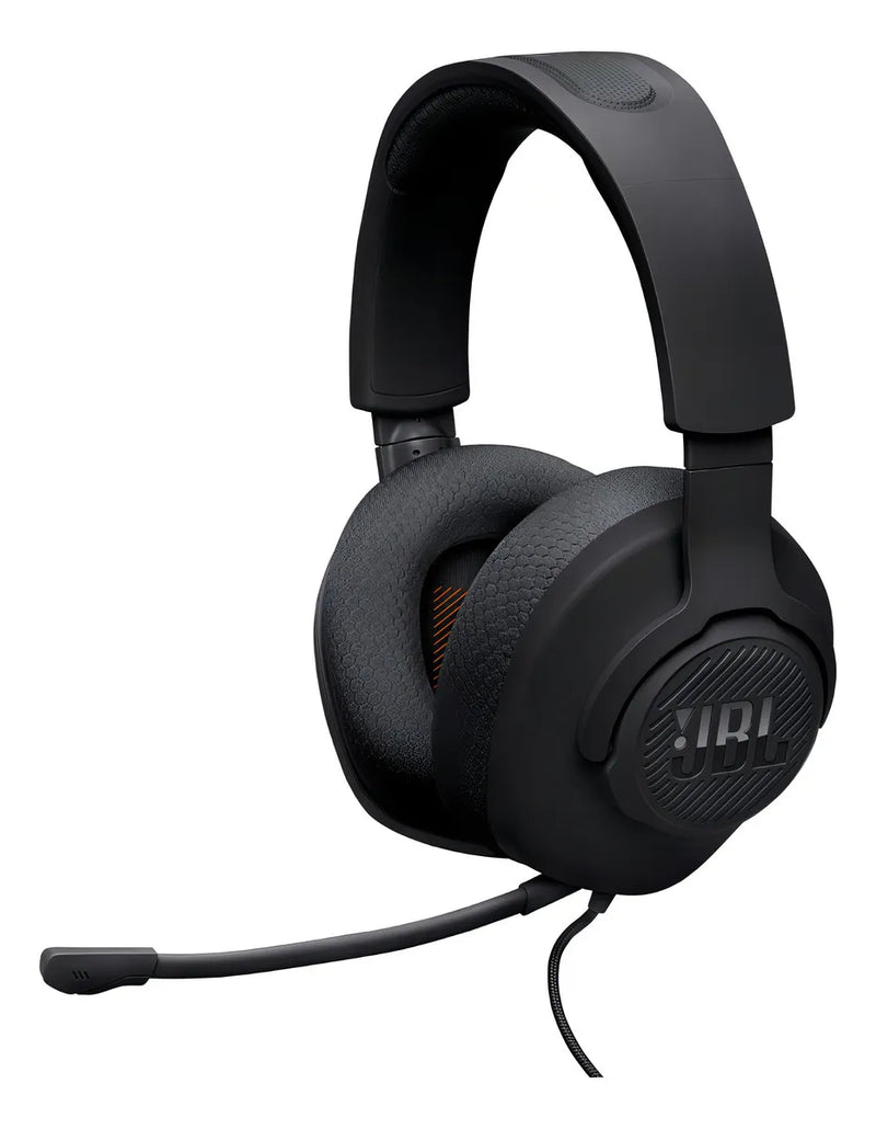 Auriculares Jbl Quantum 100m2 para jugadores con cable y micrófono, color negro
