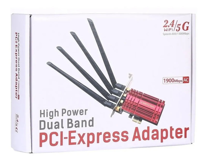 Tarjeta De Red Inalámbrica Pci-express 4 Antenas Ac1900mbps