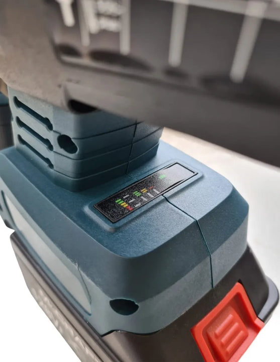 Taladro Rotomartillo Demoledor Inalambrico Doble Bateria Azul Petróleo 60hz