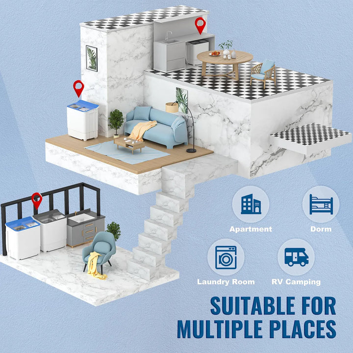 Superday Lavadora Y Secadora Portatil, Lavadora Pequena De 1 No Aplica