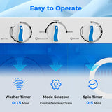 Lavadora Compacta Doble Tina 11kg 3kg Con Bomba De Drenaje