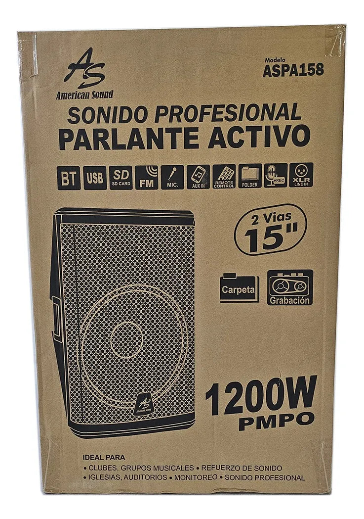 Parlante Profesional 15pulgadas +base American Sound Aspa158 Negro