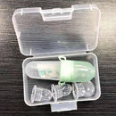 Tetero Biberón Dispensador Alimentos Bebés 40 Ml Uso Verde Chupo 3 Tamaño Alimento + Cuchara Dispensar Ayuda Habilidades Control Sin Bpa Libre Bps Sin Ftalatos Silicona Grado Alimenticio Versátil