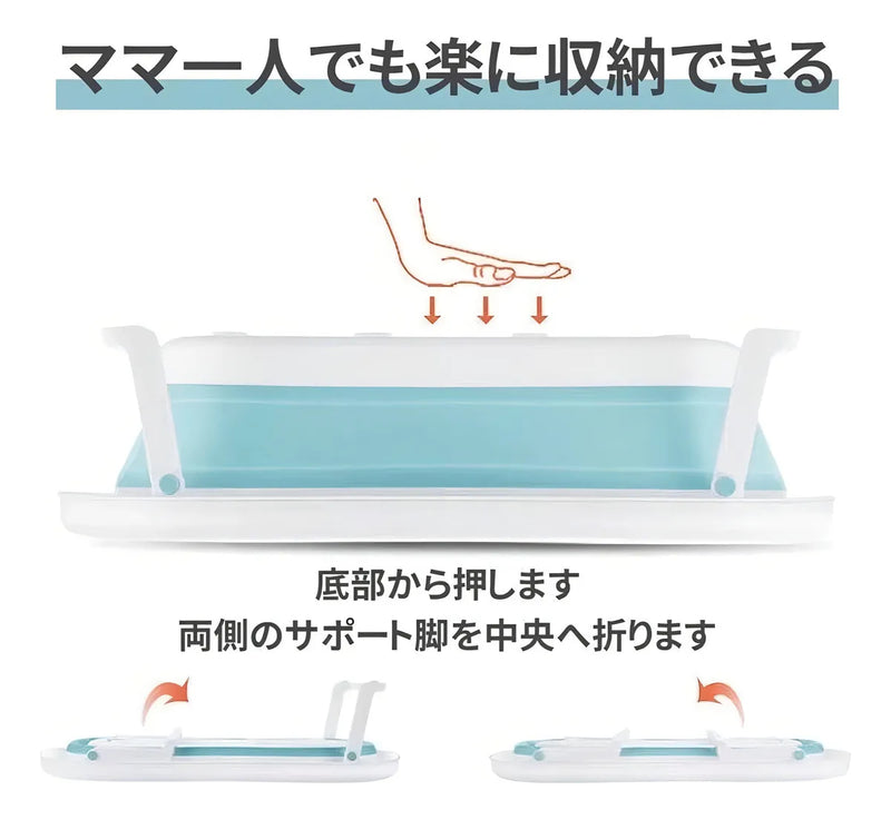 Bañera Plegable Para Bebé Con Termómetro, Cojín Y Desagüe Planet Home 70x44x19cm Rosa