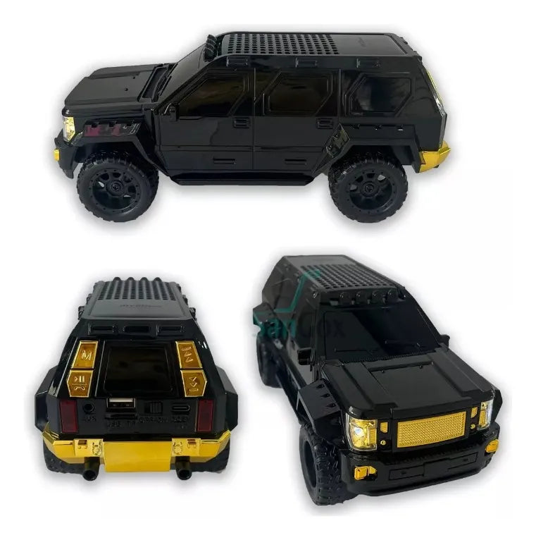 Parlante Portatil En Forma De Carro Bluetooth Ws-1869 Dorado