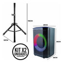 Combo Sonido Total Bafle 8 Recargable Con Soporte Trípode