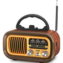 Radio Recargable Bluetooth Am Fm Parlante Usb Retro Mp3 Color Marrón Claro 110