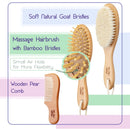 Juego De Cepillo Y Peine Para Bebes Suaves Y Naturales.