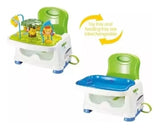 Silla Comedor Unico Musical Juguetes Portátil Doble Bandeja Azul