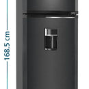 Nevera No Frost 267 Litros Brutos Mabe Rma267pycc Con Dispensador Color Negro Black Steel
