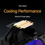 Disipador Ocypus Gamma A40 Bk Argb 2400 Rpm Amd Intel Negro