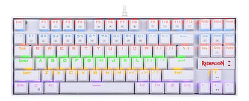 Teclado Gamer Redragon Kumara K552 Rainbow Blanco Red Esp Español Latinoamérica