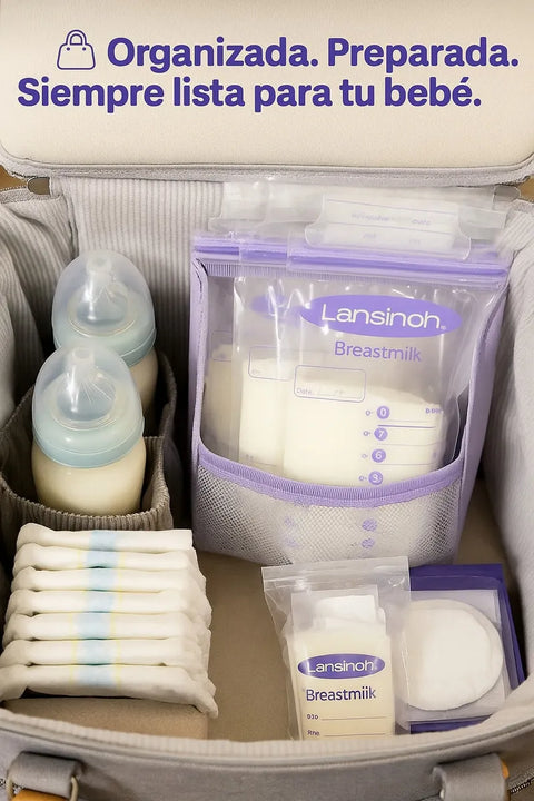 Combo 50 Bolsas De Almacenamiento+ 100 Protectores Mamarios