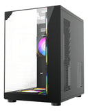 Chasis Gamer Iceberg Crystal Cube S Black 6 Fans Argb