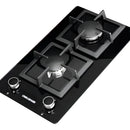 Estufa De Empotrar Challenger 2pt Gas Vidrio Sq 6730 Color Negro