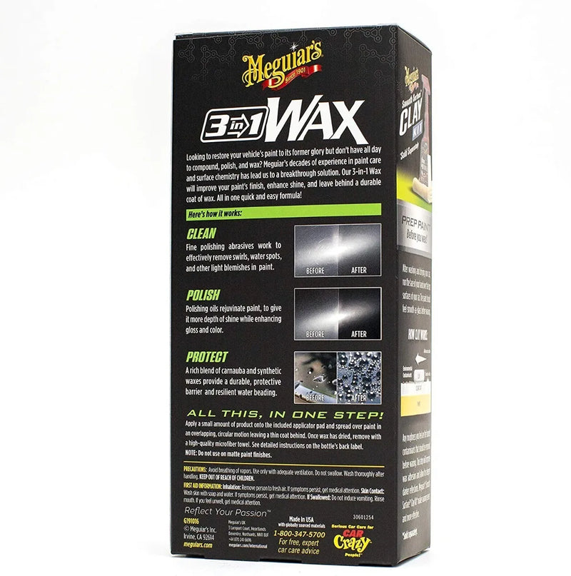 Meguiars Cera 3 En 1 Wax (limpia, Policha Y Protege)