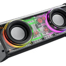 Bocina Portátil Ligero Bluetooth Tws Altavoz Inalámbrico Recargable Parlante Ldnio Luces Led Rgb Sonido Estéreo Graves Potentes Reproductor Música Negro Compacto Duradero