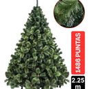 Arbol De Navidad Nevada 2.25m 1349 Puntas Gio Home Pino Navideño Look Natural Base Metalica Artificial Para Decoracion Con Bolas Adornos Extensiones Cintas Bombillos Botas Campanas Luces Estrella Noel