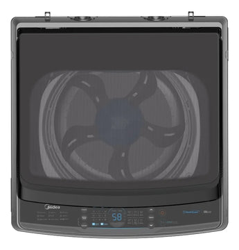 Lavadora Carga Superior 10 Kg Gris Acero Inoxidable Midea