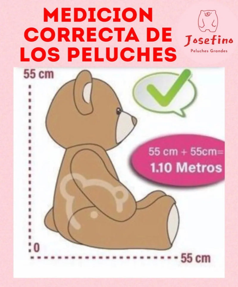 Oso De Peluche Gigante 1,60 + Moño + 3 Globos Perfumado Blanco Hueso