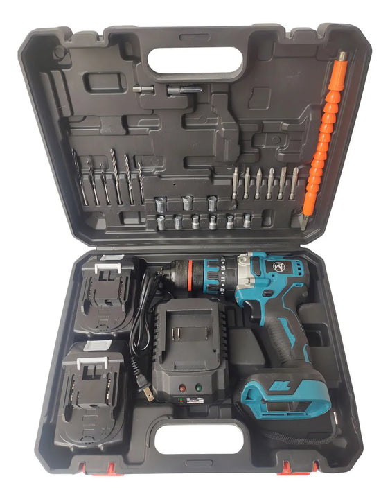 Taladro Percutor Inalámbrico Mandril 1/2 Brushless Color Azul Frecuencia 60hz