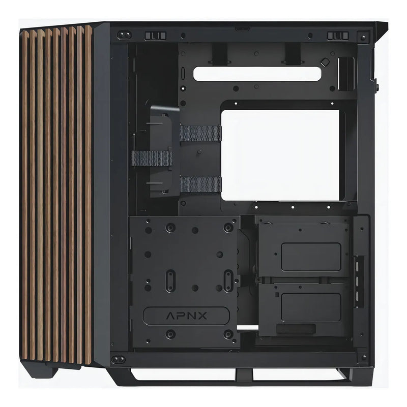 Gabinete Gamer Apnx V1 Negro Wood V1-w-bk-v1 Alta Gama