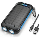 Cargador Solar, Cargador De Teléfono Portátil De 38800 Mah Azul Claro